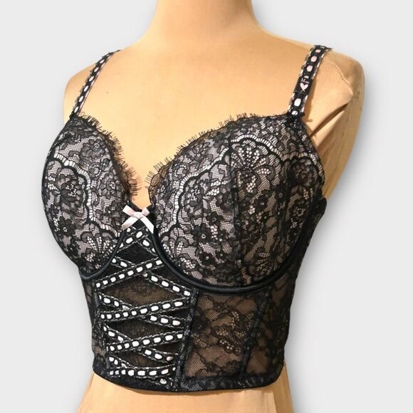 NWT Victoria’s Secret Dream Angels Bra M DD Heritage Ribbon Slot Bra Lace NEW - Picture 3 of 9